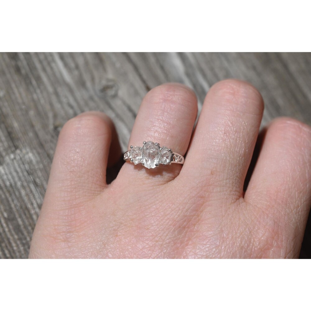 Engagement ring Lake county diamond  sterling silver size 3 4 5 6 7 8 9 10 11 12